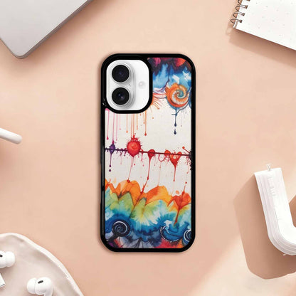 iPhone 17 Case — Tie Dye Swirls Black Tie Dye, Custom Made Phone Cover