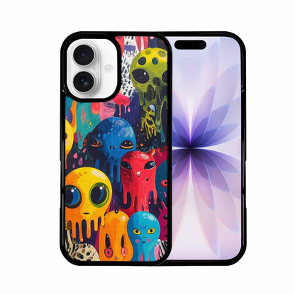 iPhone 17 Case — Melting Aliens Pattern Alien Scifi, Custom Print Case Cover