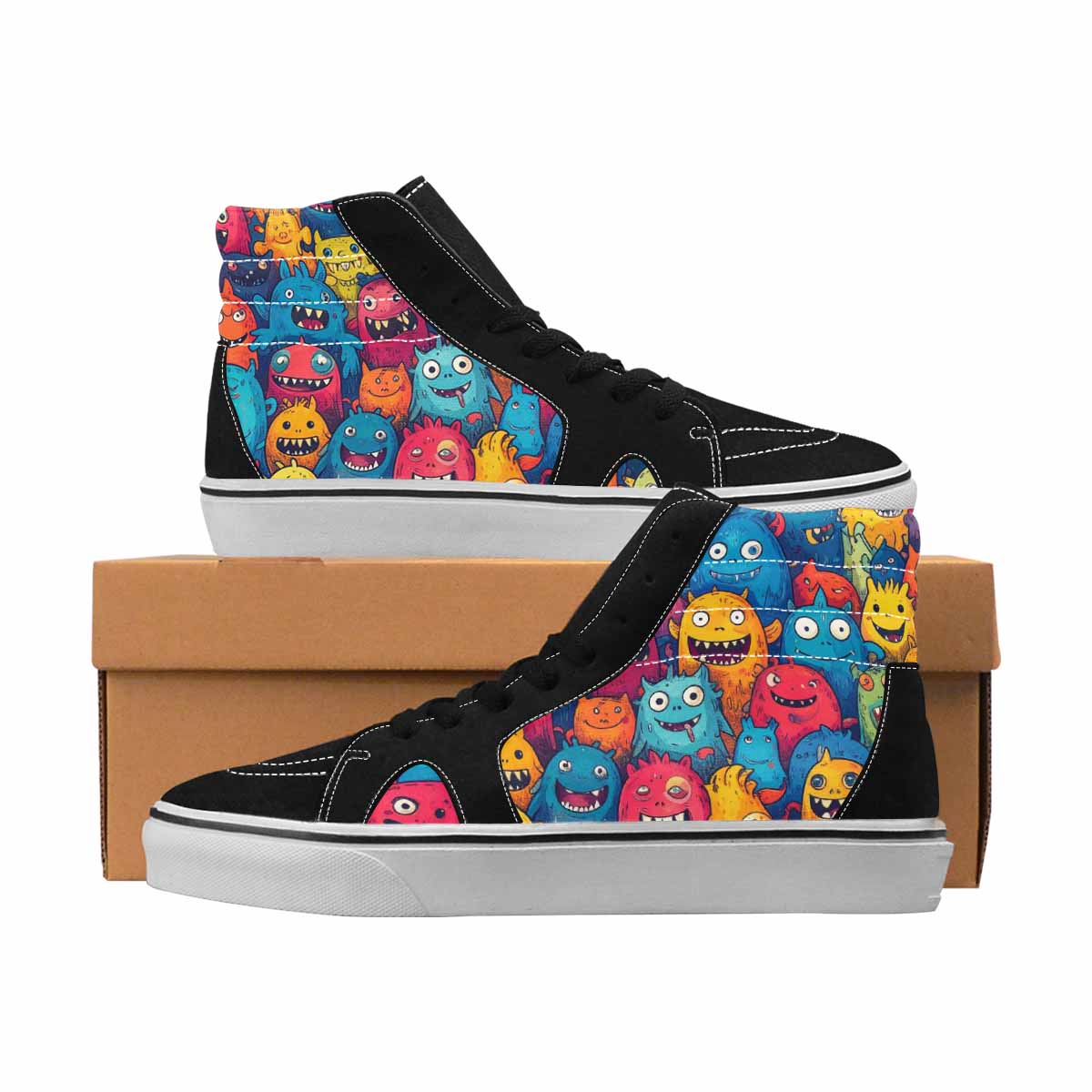 MEN'S Monsters High Top Canvas Bold Print Dreamcore Custom Kicks