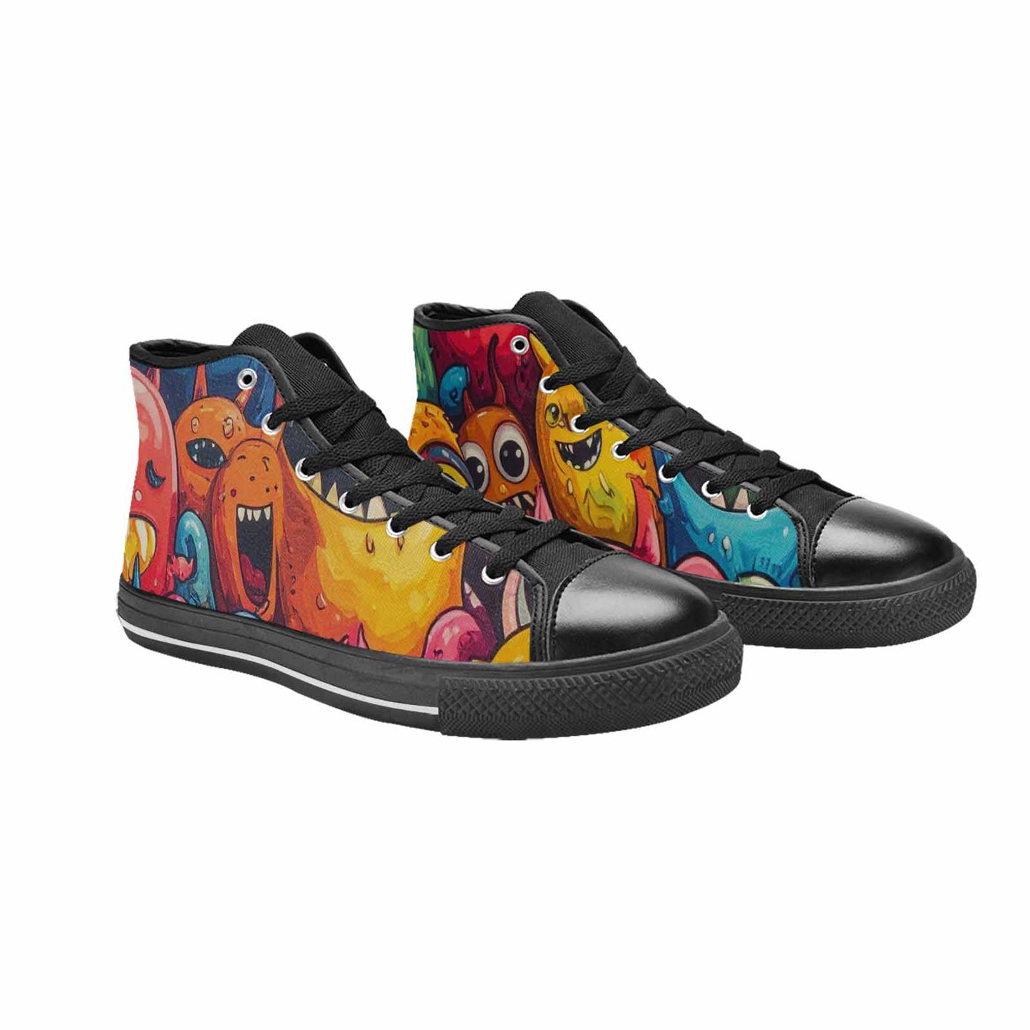 MEN'S Cartoon Monster Character High Top Canvas Cottagecore Shoes