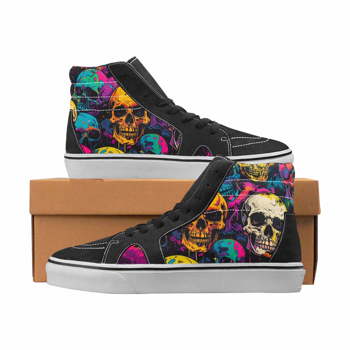 WOMEN'S Camo High Top Canvas Artist-designed Melting Art Custom Kicks
