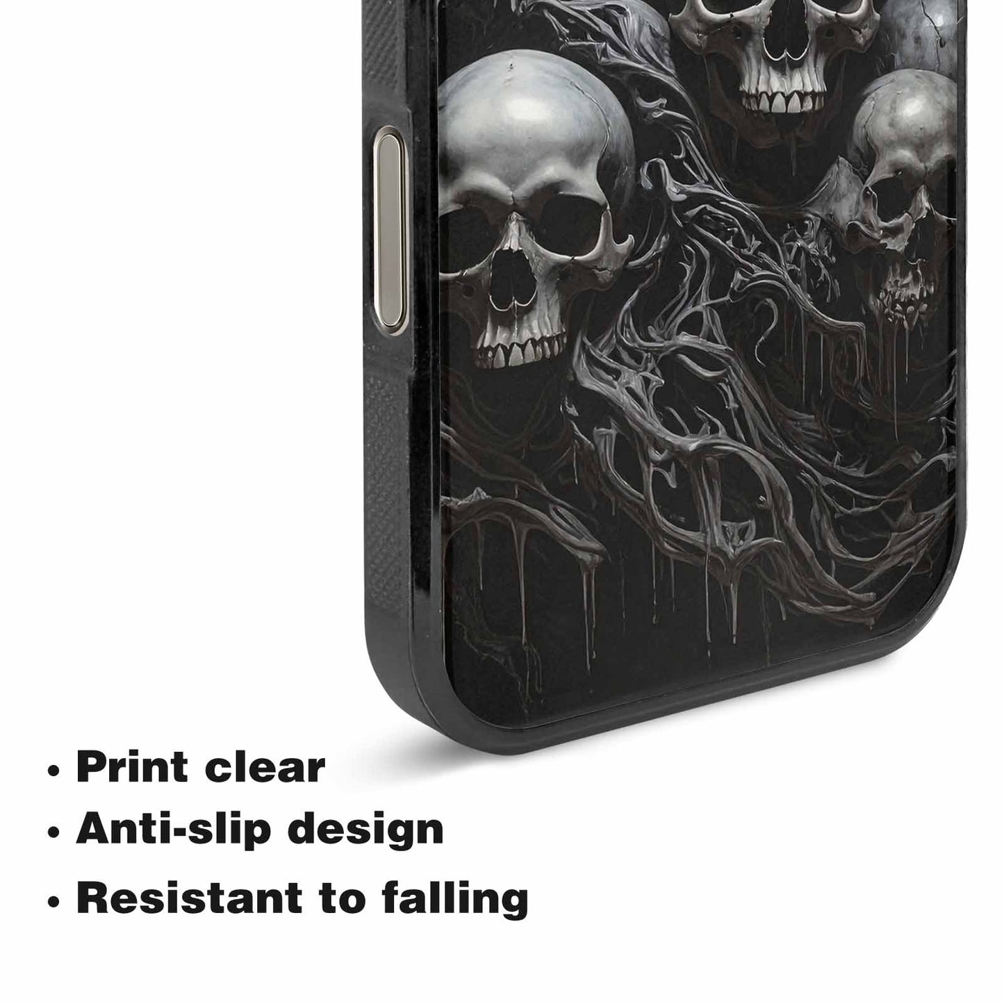 iPhone 16 Pro Max Case — Grey Dark Black And Grey Tones, Personalized Phone Case