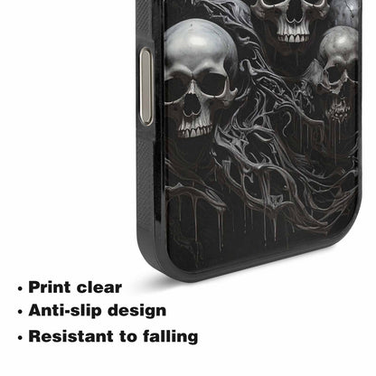 iPhone 16 Pro Max Case — Grey Dark Black And Grey Tones, Personalized Phone Case
