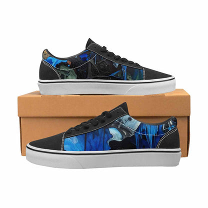 WOMEN'S Camo Patches Lace-Up Canvas Dark Academia Sneakers