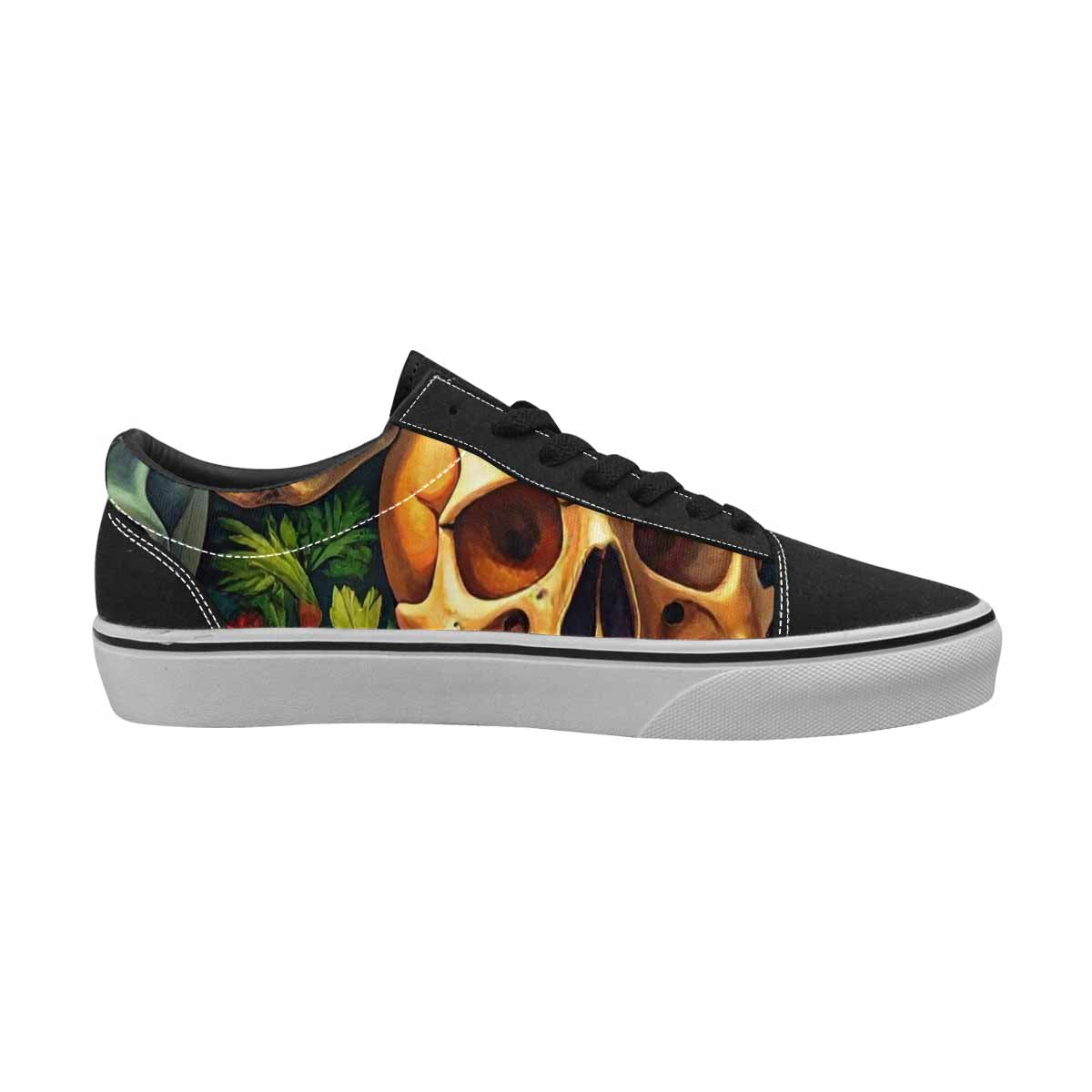 WOMEN'S Skulls  Camo Skulls Lace-Up Canvas Surreal Custom Shoes