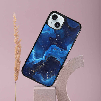 iPhone 15 Plus Case — Galaxy Art Blue Starfield Small Galaxy, Customized Protective Case