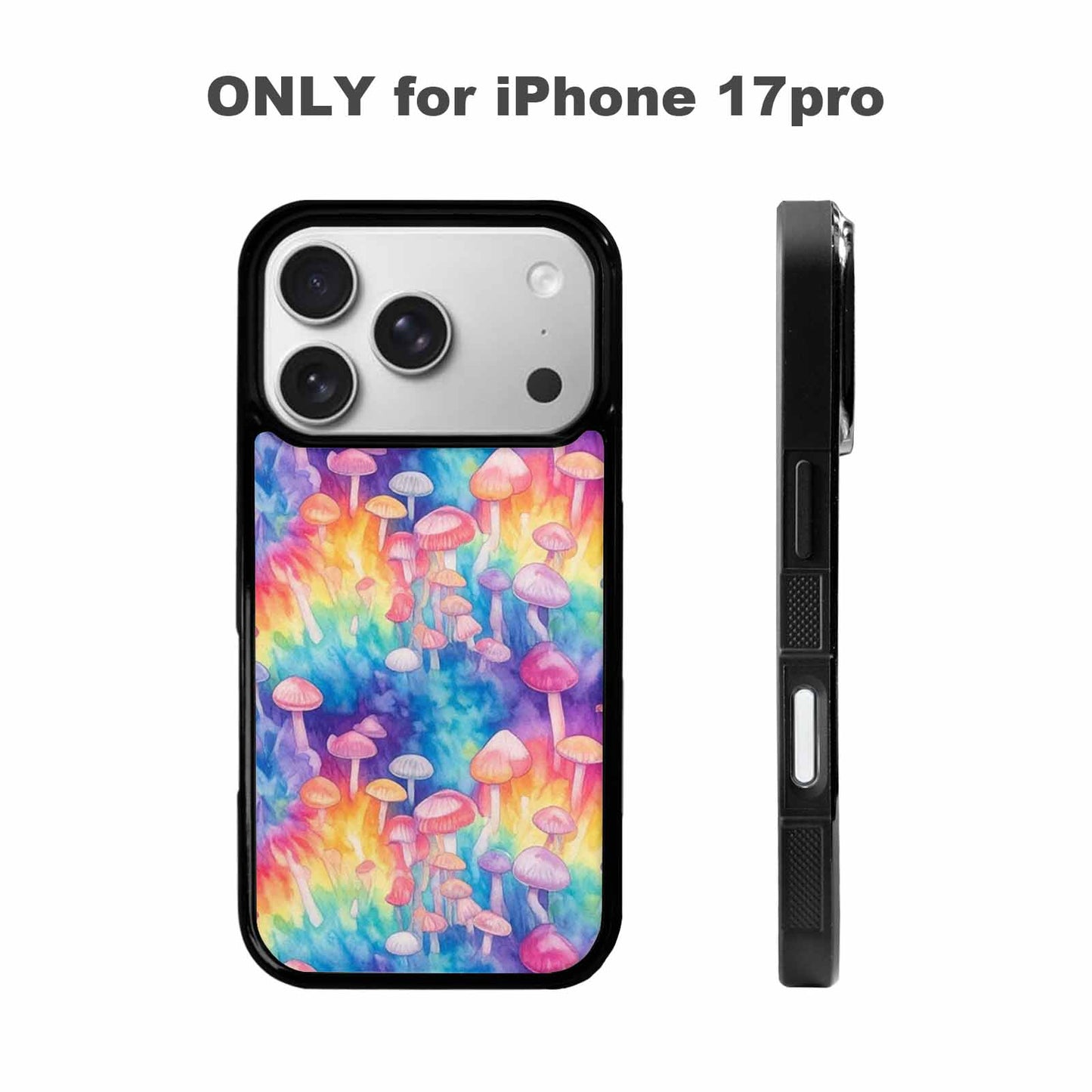 iPhone 17 Pro Case — Mushrooms Tie Dyemushrooms Pat Cg9 Tie, Customized Protective Case