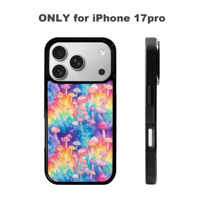 iPhone 17 Pro Case — Mushrooms Tie Dyemushrooms Pat Cg9 Tie, Customized Protective Case