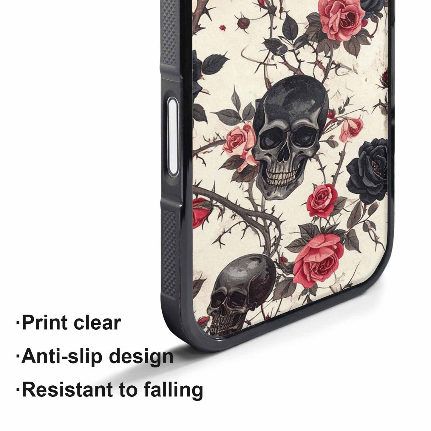 iPhone 17 Pro Max Case — Skulls Roses And Skulls Gothic Skulls, Custom Designed Case Cover