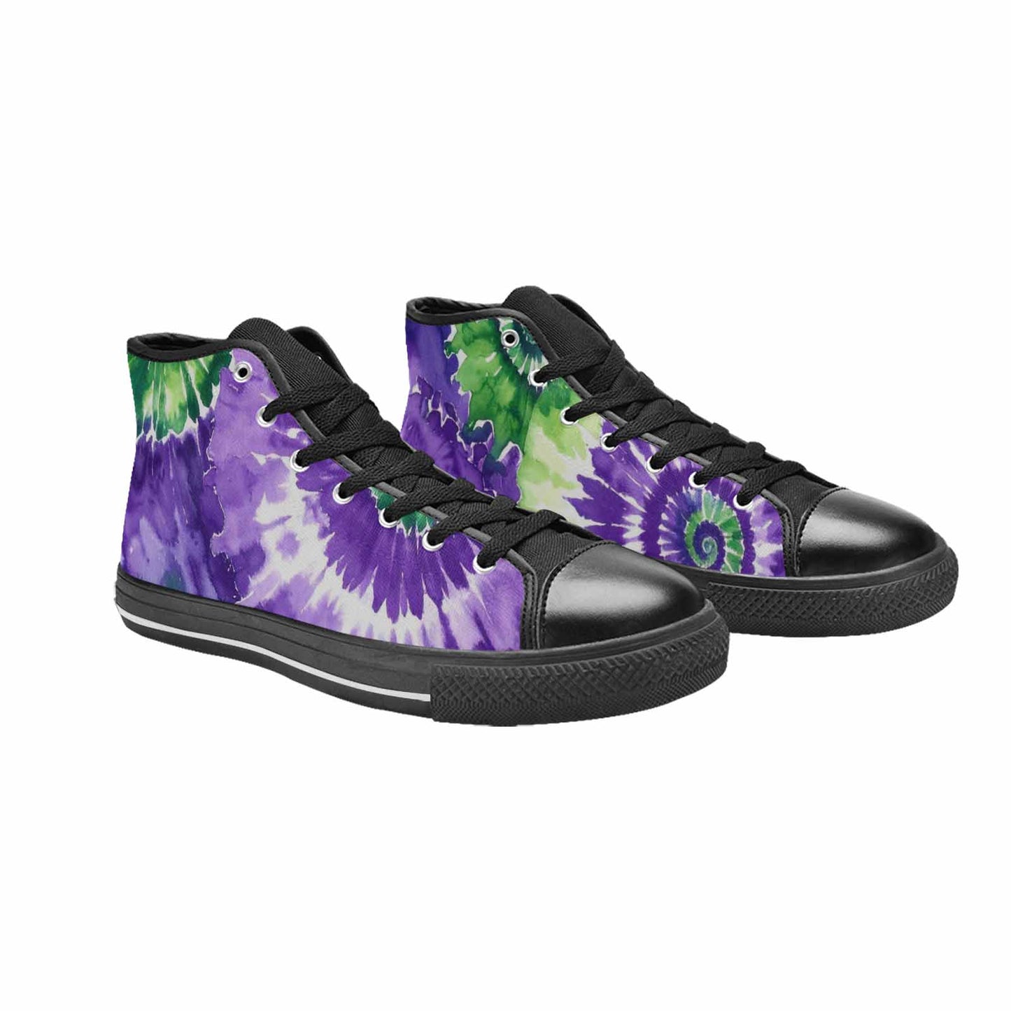 MEN'S Tie Dye - High Top Canvas Wallpaper Art Sneakers