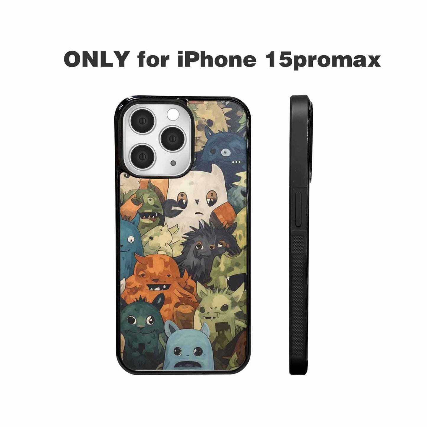 iPhone 15 Pro Max Case — Monsters Camomonsters Pattern Gsw, Custom Art Phone Cover