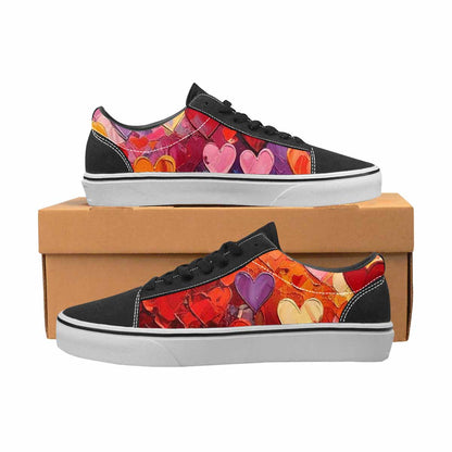 WOMEN'S Heart Burst Lace-Up Canvas Vibrant Chaos Sneakers