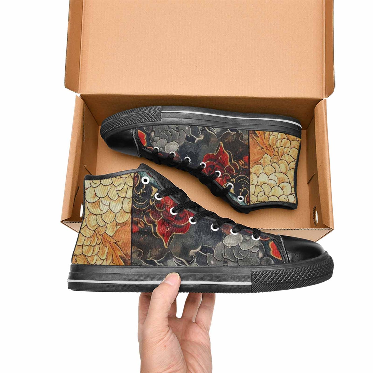 WOMEN'S Dragon Scale Fantasy High Top Canvas Aesthetic Sneakers