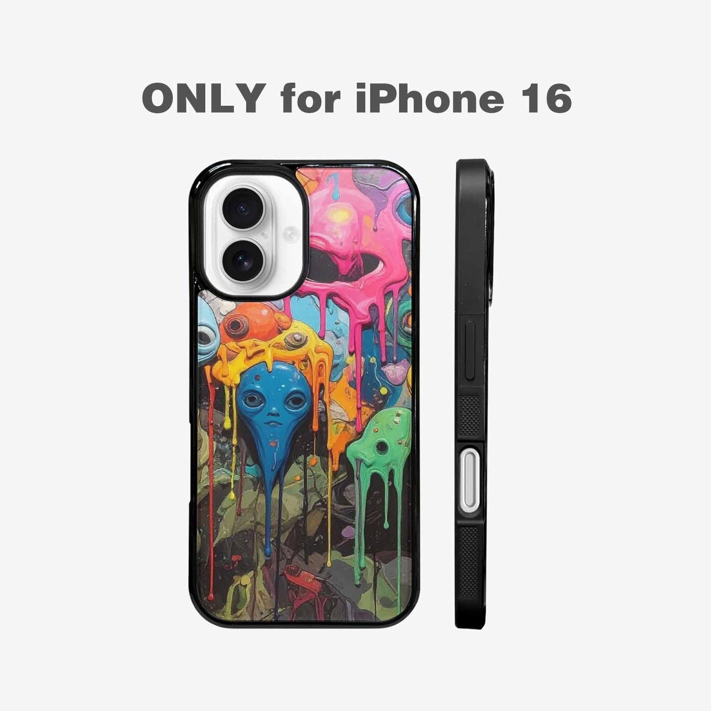 iPhone 16 Case — Aliens Camomelting Aliens Patt 5xk Personalized, Personalized Phone Case