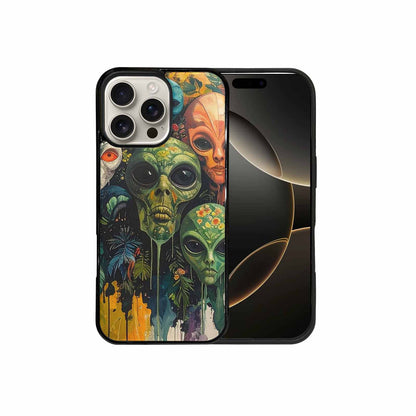iPhone 16 Pro Max Case — Aliens Pattern Hundreds Of Sma Bav, Custom Printed Phone Case