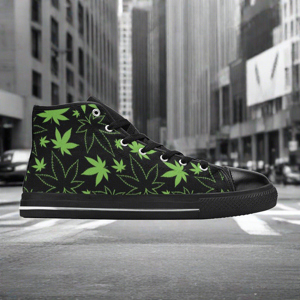 Koi Crimson Black Wearable MEN Bold Art - Freaky Shoes | Custom Art Sneakers