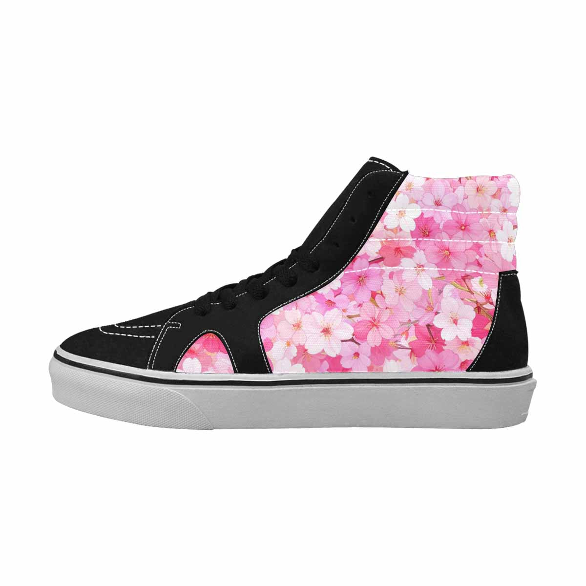 MEN'S Cherry Blossom Branch High Top Canvas Neon Fantasy Shoes
