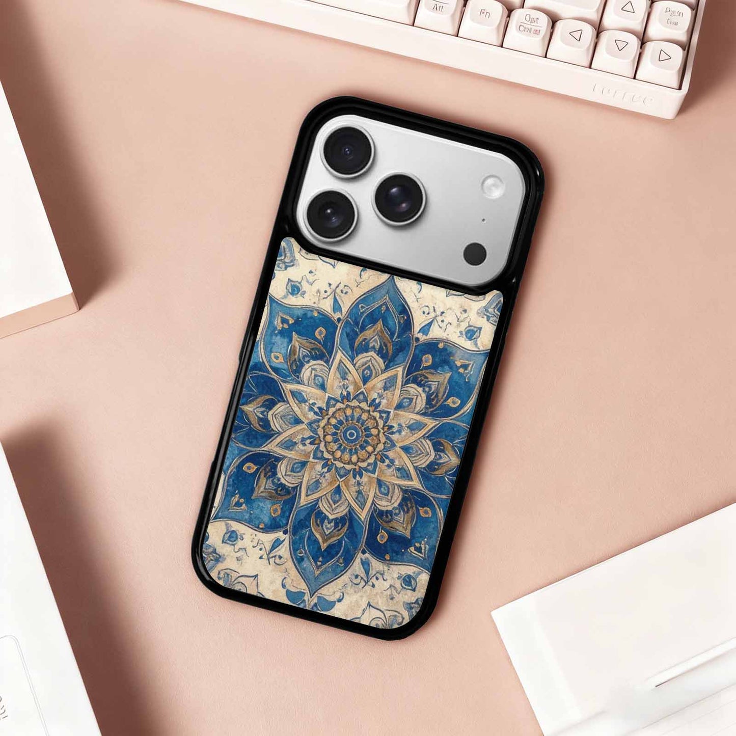 iPhone 17 Pro Case — Small Mandala Pattern Randomly Varying Floral, Personalized Phone Case