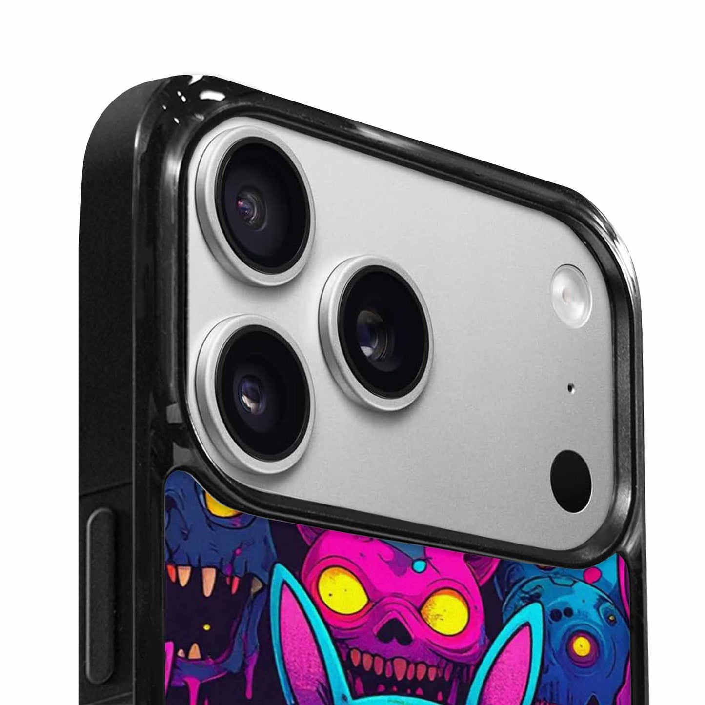 iPhone 17 Pro Case — Mixed Toxic Glow Creature Pattern Cartoon, Custom Phone Case