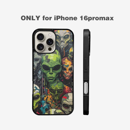iPhone 16 Pro Max Case — Aliens Camo Aliens Pattern Hundreds Of, Customized Protective Case