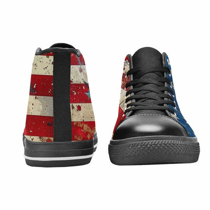 MEN'S American Flag Stars High Top Canvas Y2K Custom Sneakers