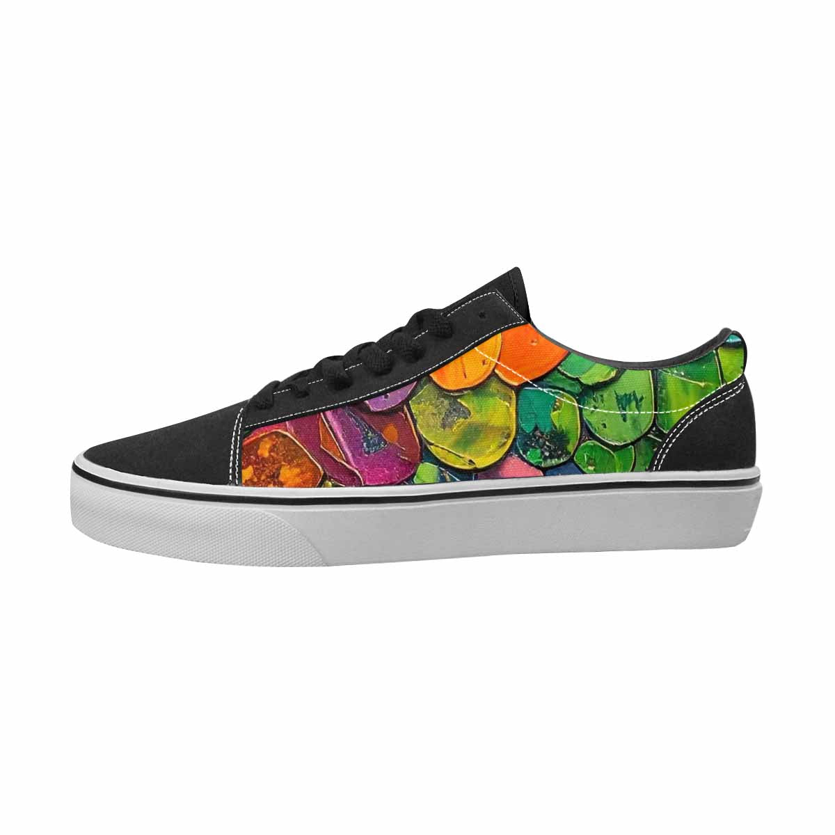 MEN'S Reptile Full Color Canvas Streetwear Kaleidoscope Custom Printed Shoes