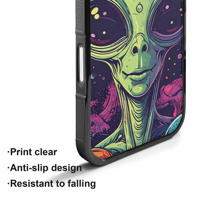 iPhone 17 Case — Alien Ufo Cartoon Art Alien Scifi, Personalized Phone Case