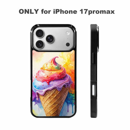 iPhone 17 Pro Max Case — Melting Icecream Collage Original Art, Personalized Phone Case