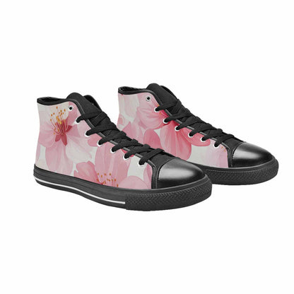 WOMEN'S Japanese Cherry Blossom High Top Canvas Surreal Sneakers