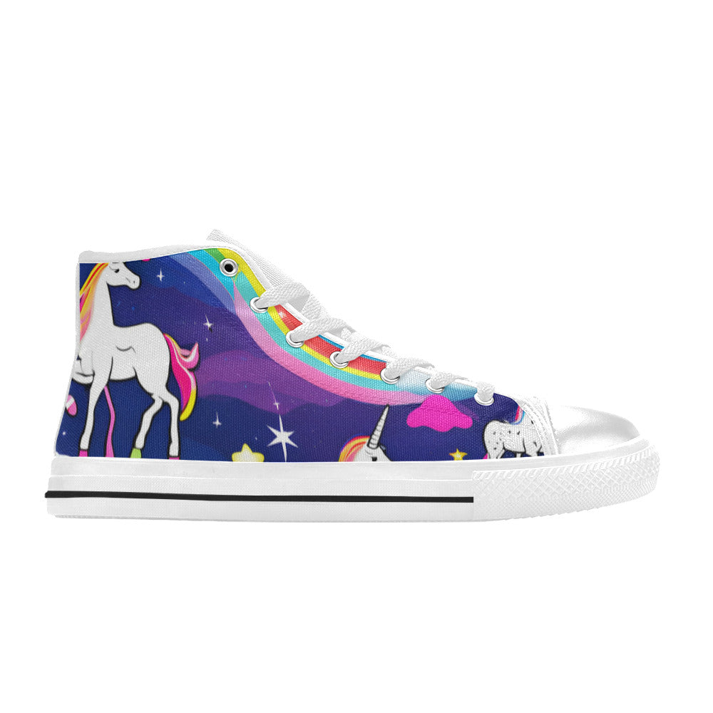 WOMEN'S Unicorns Abstract High Top Canvas Cottagecore Custom Sneakers