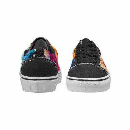 WOMEN'S Smiley Faces Lace-Up Canvas Vivid Sneakers
