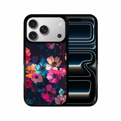 iPhone 17 Pro Case — Shadowy Glitch Floral Pattern Hundreds Floral, Personalized Phone Case