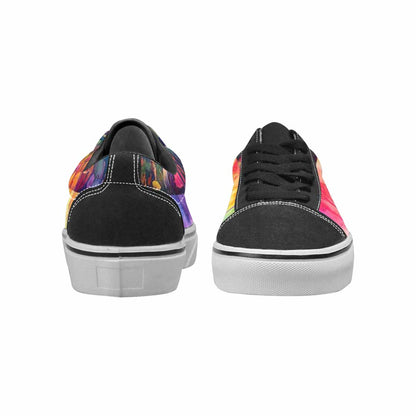 WOMEN'S Mushrooms  Tie Dye Lace-Up Canvas Vibrant Chaos Sneakers