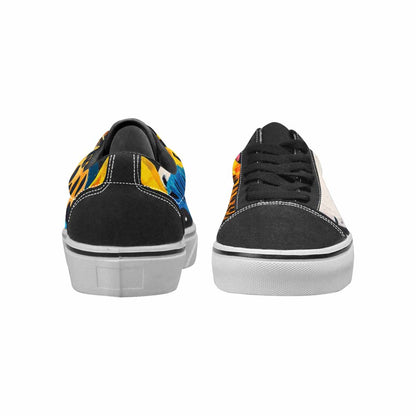 WOMEN'S Smiley Faces Lace-Up Canvas Vivid Custom Sneakers