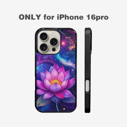 iPhone 16 Pro Case — Lotus Galaxy Art Seamless Pattern Vibrant, Custom Phone Case