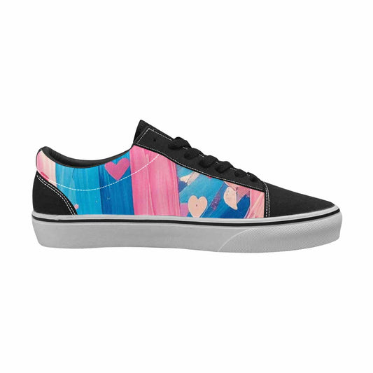 WOMEN'S Transgender Pride Flag Lace-Up Canvas Wallpaper Art Custom Sneakers