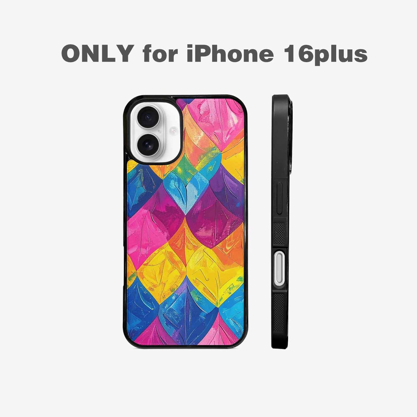 iPhone 16 Plus Case — Pansexual Flag Color Theme Small Rainbow, Unique Phone Case Design