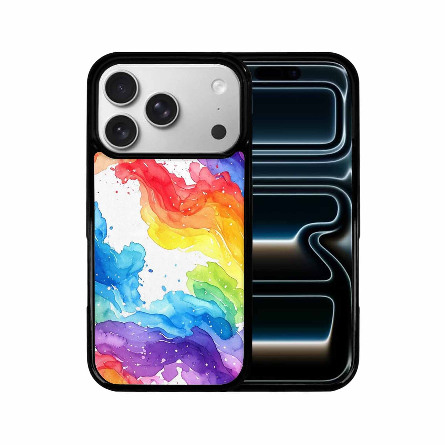 iPhone 17 Pro Case — Watercolor Splash Abstract Pattern Seamless Watercolor, Customized Protective Case