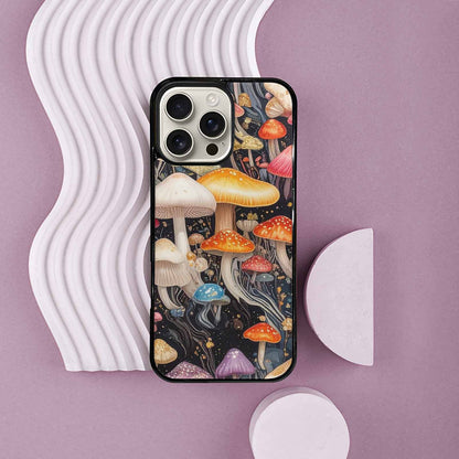 iPhone 16 Pro Max Case — Mushrooms Pattern Hundreds Of, Customized Protective Case