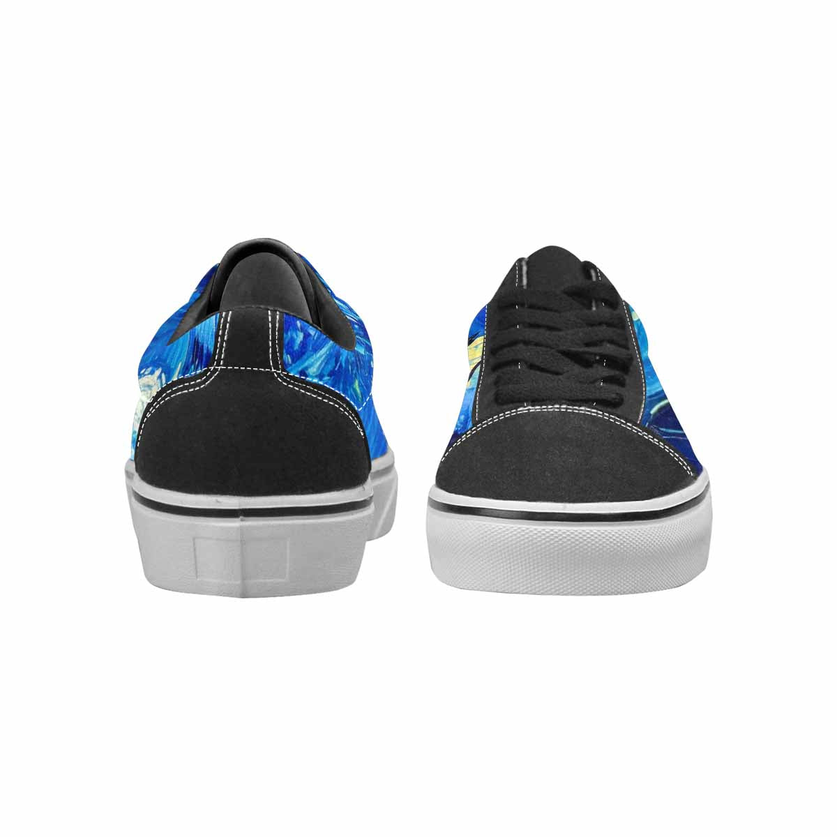 WOMEN'S Starry Night Van Gogh Canvas Lace-Up Wallpaper Art Sneakers