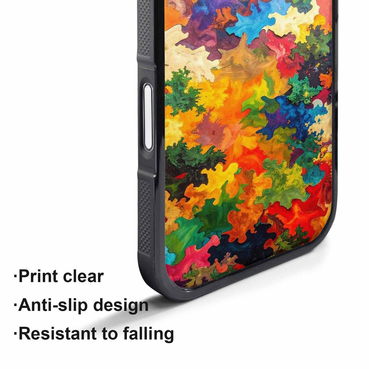 iPhone 17 Pro Case — Camo Patches Full Color Vibrant Camo, Custom Made Phone Cover