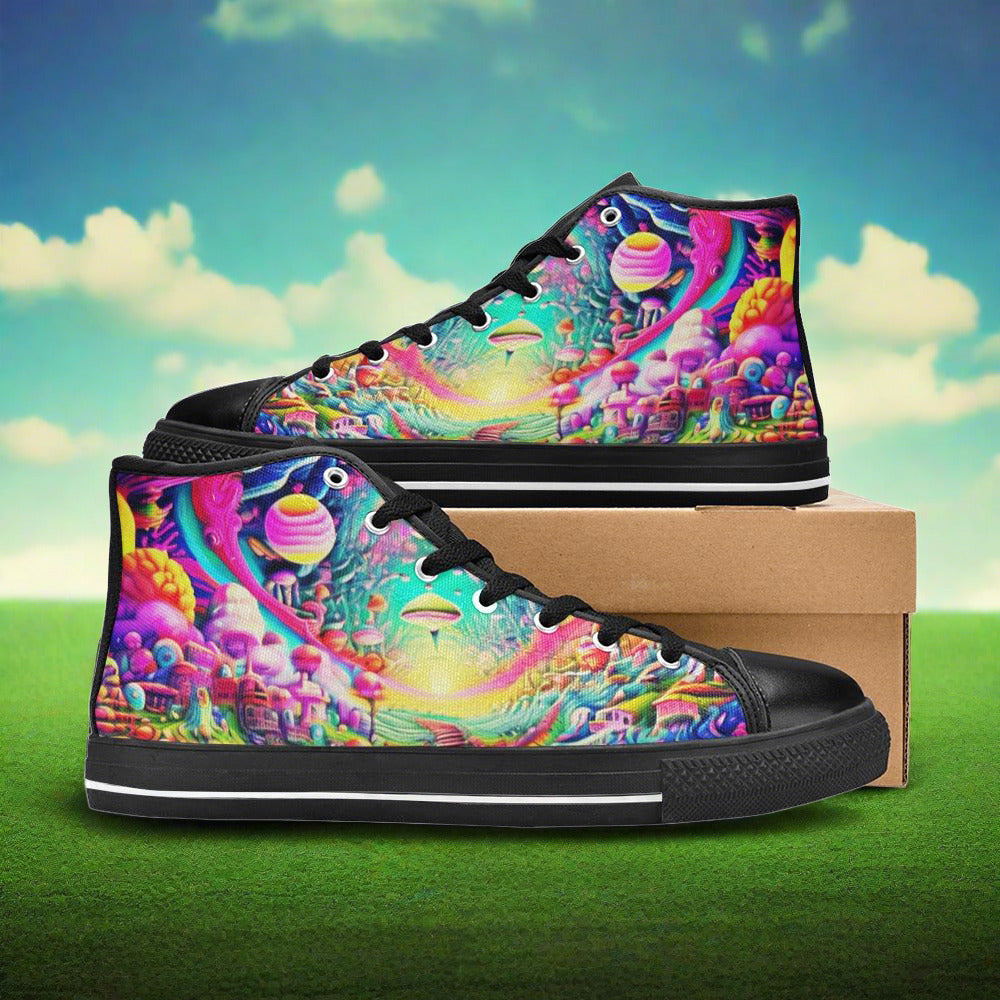 Dragon Dark Cosmic Unique Bold Art - Freaky Shoes