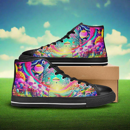 Dragon Dark Cosmic Unique Bold Art - Freaky Shoes