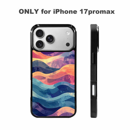 iPhone 17 Pro Max Case — Glowing Camo Wave Camo, Custom Print Case Cover