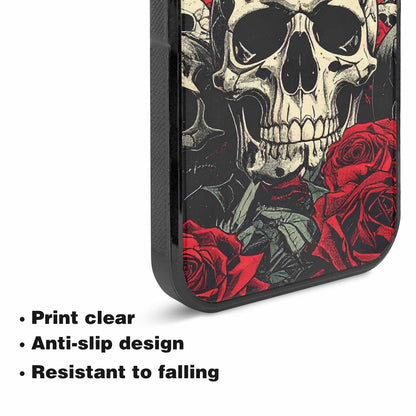 iPhone 15 Plus Case — Skull Dark Art Gothic Print, Customized Protective Case