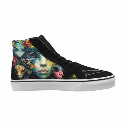MEN'S Aliens High Top Canvas Aesthetic Custom Shoes