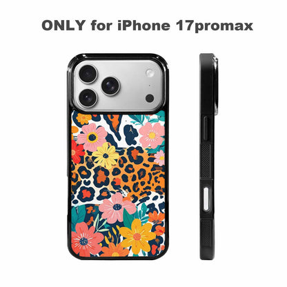 iPhone 17 Pro Max Case — Leopard Print Floral Seamless Animal Print, Unique Phone Case Design