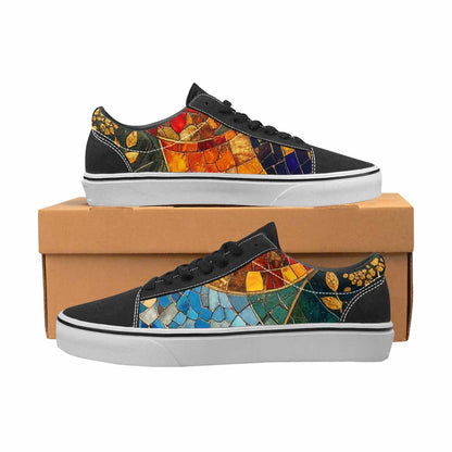 WOMEN'S Klimt-Style Gold Leaf Canvas Lace-Up Dreamcore Custom Sneakers