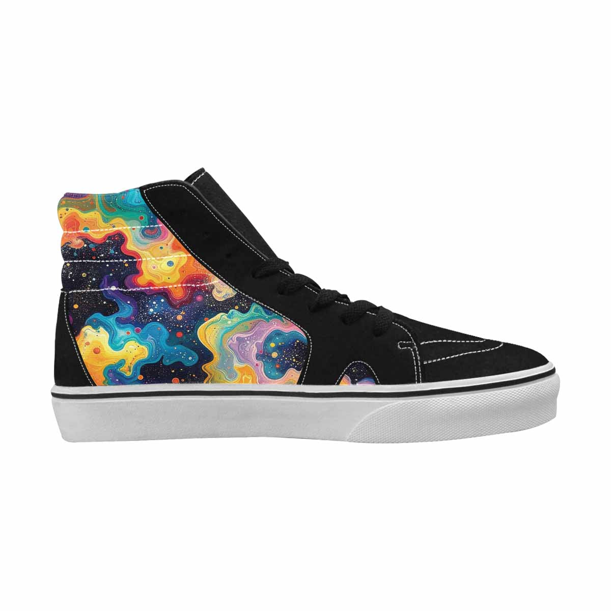 MEN'S Galaxy Art - High Top Canvas Neon Fantasy Custom Shoes