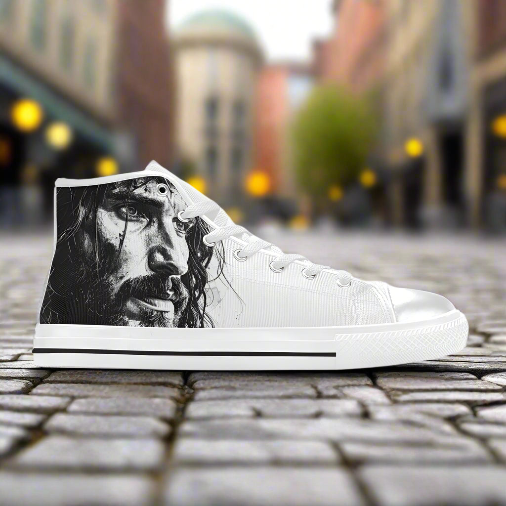 Jesus Men’s Classic High Top Canvas Shoes - Freaky Shoes®